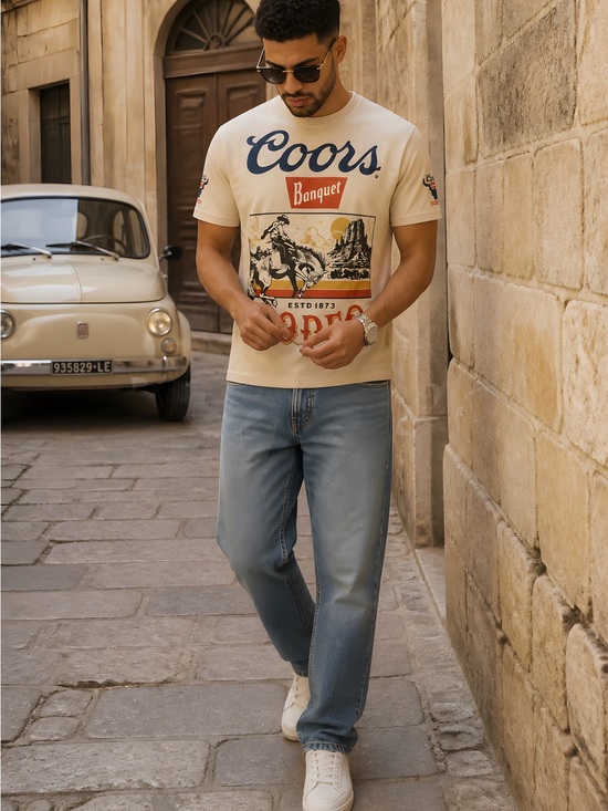 Coors Other - Coors embroider Banquet Rodeo Graphic Tee - Beige